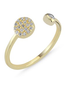 OLIVIE Strieborný prsteň GOLD - nastaviteľná veľkosť 4294