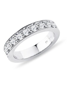 Luxusný prsteň z bieleho zlata s diamantmi KLENOTA K0640012