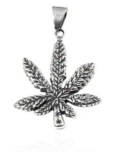 BM Jewellery Prívesok List marihuany 4,5 cm z chirurgickej ocele S11012060