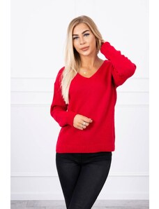 Kesi V-neck sweater red
