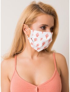 Fashionhunters White, reusable protective mask with patterns