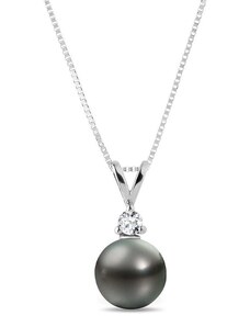 Náhrdelník s tahitskou perlou a diamantmi KLENOTA K0232022