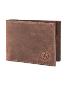 Vasky Tony Brown - Dámska i pánska kožená peňaženka hnedá, ručná výroba