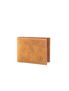 Vasky Tony Kansas - Dámska i pánska kožená peňaženka svetlohnedá, ručná výroba