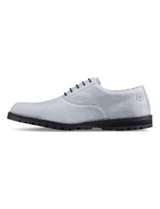 Vasky Elegant Grey - Dámske kožené poltopánky sivé, ručná výroba jesenné / zimné topánky