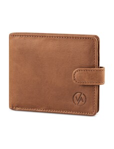 Vasky Sandy Brown - Dámska i pánska kožená peňaženka hnedá, ručná výroba