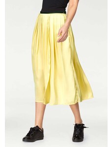 Aniston Saténová skladaná sukňa, žltá