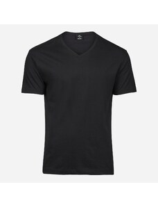 Tee Jays Čierne soft tričko s V-golierom