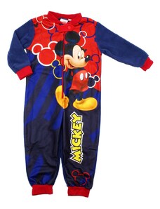 Setino Chlapčenské zateplené pyžamo overal "Mickey Mouse" - červená