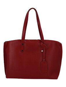 Dámska kožená kabelka tmavo červena - ItalY Jordana Two červená