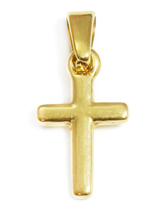 BM Jewellery Prívesok Krížik 1,6 cm z chirurgickej ocele gold S11016015