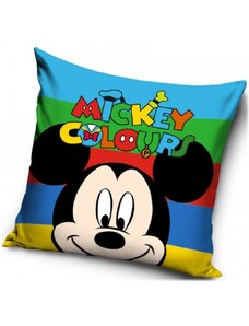 Carbotex Obliečka na vankúš Mickey Mouse - Disney - motív Colours - 40 x 40 cm