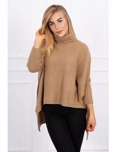 Kesi Turtleneck sweater and camel side slits