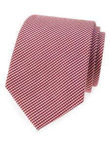 Bavlnená kravata s prúžkom v bordó Avantgard 561-5022