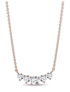 Luxusný náhrdelník z ružového zlata s diamantmi KLENOTA K0570024