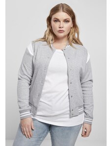 UC Ladies Women's Organic College Sweat Jacket Sweatshirt Grey/White