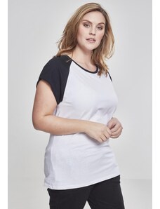 UC Ladies Women's contrasting raglan T-shirt white/black