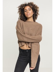 UC Ladies Women's wide oversize sweater in dark brown color