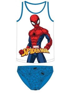 E plus M Chlapčenské bavlnené spodné prádlo nátelník + slipy Spiderman MARVEL / 100% bavlna - modré