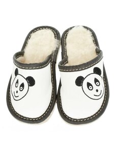 JOHN-C Detské biele papuče PANDA