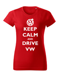 T-ričko Keep calm and drive Volkswagen dámske tričko