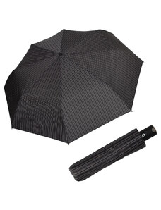 Doppler Magic Carbonsteel vzorovaný II - pánsky plne-automatický dáždnik šedé prúžky