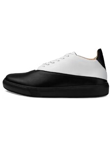 Vasky Veny Duo Black & White - Pánske čIerno- Pánskebiele kožené tenisky / botasky