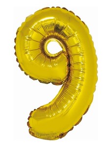 Godan Fóliový balón číslo 9 - zlatá - 70 cm