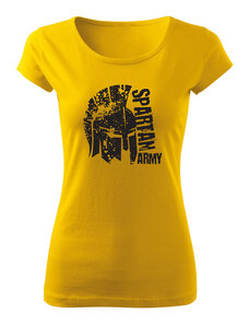 DRAGOWA dámske krátke tričko León, žltá 150g/m2