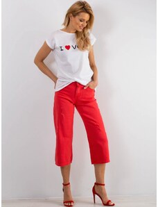 BASIC Dámske červené džínsové CAPRI JMP-SP-B102.32P-red
