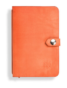 Eggo kožený cestovný denník - zápisník Oranžová