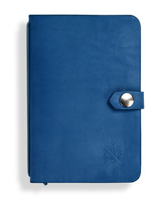 Eggo kožený cestovný denník - zápisník Modrá