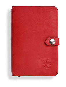 Eggo kožený cestovný denník - zápisník Červená