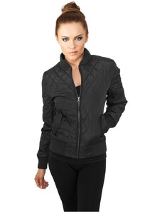 UC Ladies Women's Diamond Quilt Nylon Jacket Black
