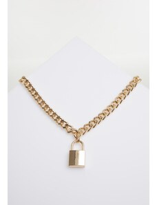 Urban Classics Accessoires Necklace with padlock - gold color
