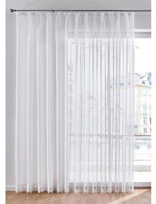 bonprix Záclona s háčkovaným lemom, farba biela, rozm. v/š: 100/300 cm