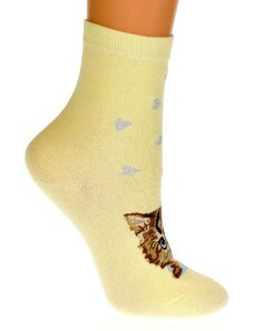 AURA.VIA Detské žlté ponožky SACHA