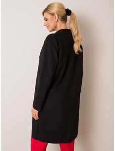 Fashionhunters Black suede coat Sellina STITCH & SOUL