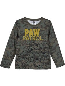 PAW PATROL Maskáčové khaki dlhé chlapčenské tričko