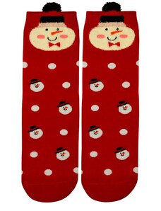 Aura.Via Vianočné vysoké ponožky dámse Snehuliačik