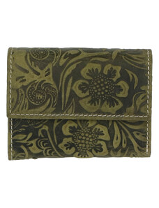 Dámska kožená peňaženka zelená so vzorom - Tomas Gulia zelená