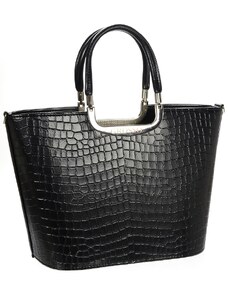 Luxusná kabelka čierna S7 krokodíl GROSSO