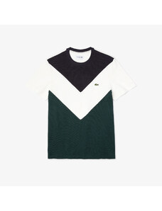 Lacoste Men's Crew Neck Colourblock Cotton Piqué Blend T-Shirt
