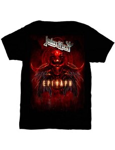 RUKA HORE Pánske tričko Judas Priest Epitaph Red Horns Čierna