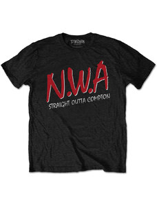 RUKA HORE Pánske tričko N.W.A Straight Outta Compton Čierna