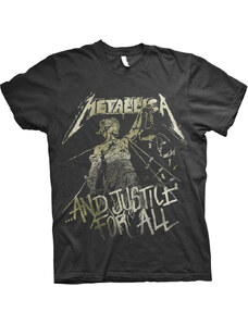 RUKA HORE Pánske tričko Metallica Justice Vintage Čierna