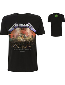 RUKA HORE Unisex tričko Metallica Stockholm '86. Čierna