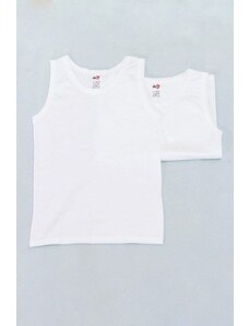 Dagi White Boy's Cotton 2-Piece Undershirt