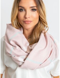 Fashionhunters Light pink scarf with fringe