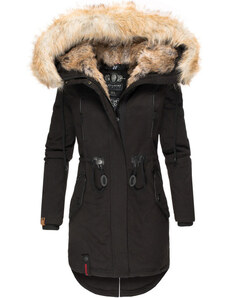 Navahoo Bombii dámska zimná bunda s kožušinou, čierna